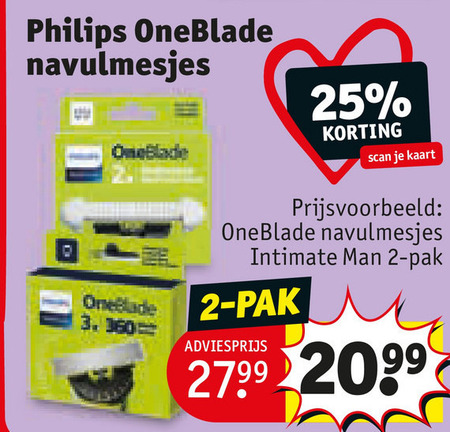 Philips   scheermesjes folder aanbieding bij  Kruidvat - details