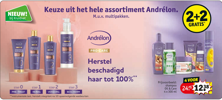 Andrelon   shampoo, conditioner folder aanbieding bij  Kruidvat - details