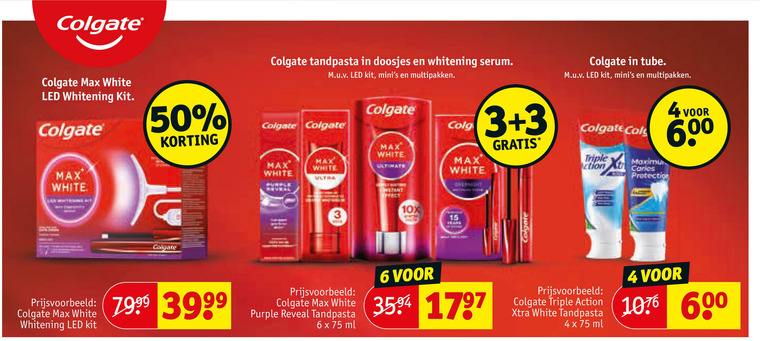 Colgate   tandpasta folder aanbieding bij  Kruidvat - details