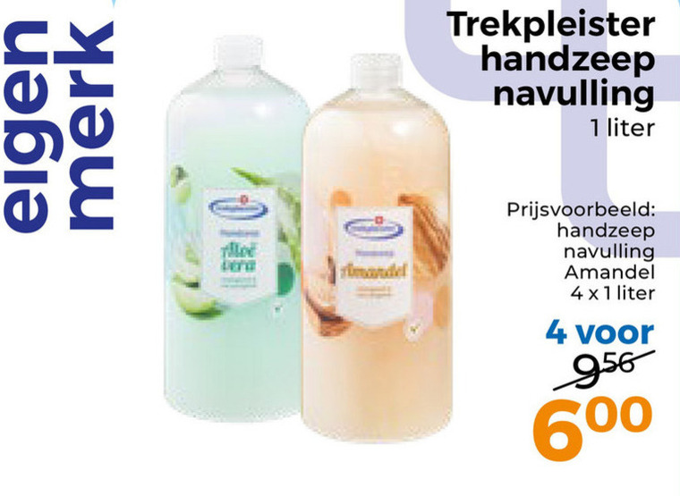 Trekpleister Huismerk   handzeep folder aanbieding bij  Trekpleister - details