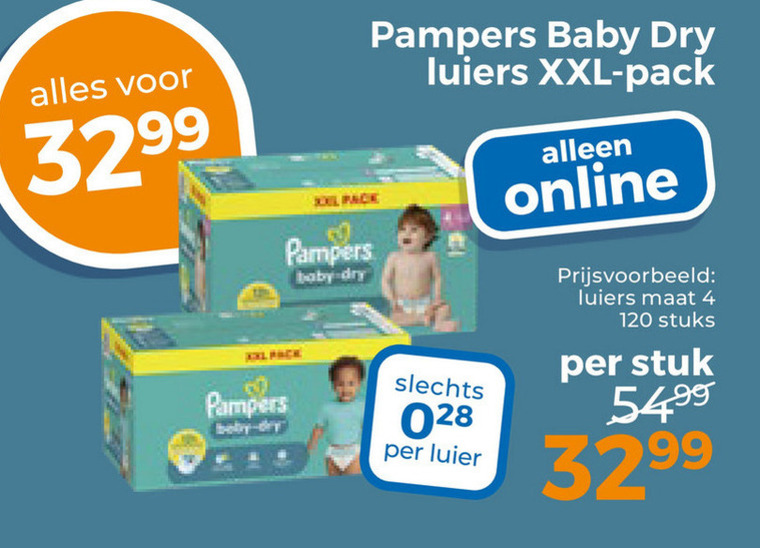 Pampers   luiers folder aanbieding bij  Trekpleister - details