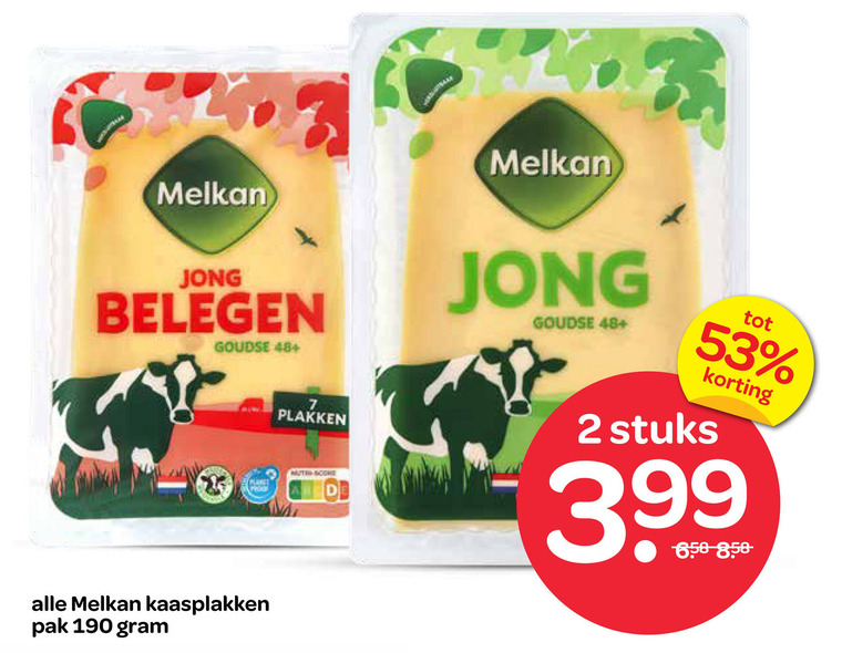 Melkan   kaasplakken folder aanbieding bij  Spar - details