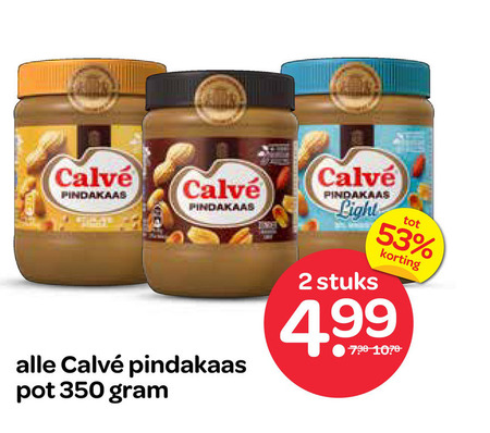 Calve   pindakaas folder aanbieding bij  Spar - details