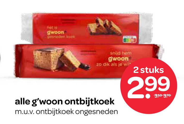 Gwoon   ontbijtkoek folder aanbieding bij  Spar - details