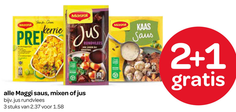 Maggi   jus, saus folder aanbieding bij  Spar - details