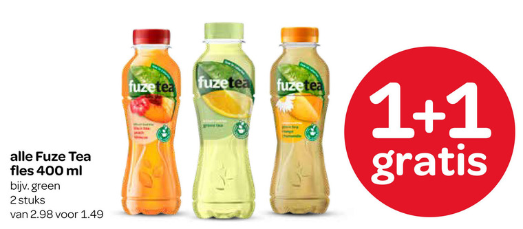 Fuze Tea   ice tea folder aanbieding bij  Spar - details