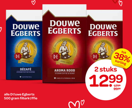 Douwe Egberts   koffie folder aanbieding bij  Spar - details