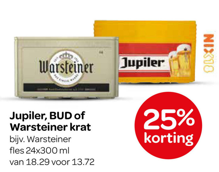 Jupiler   krat bier folder aanbieding bij  Spar - details