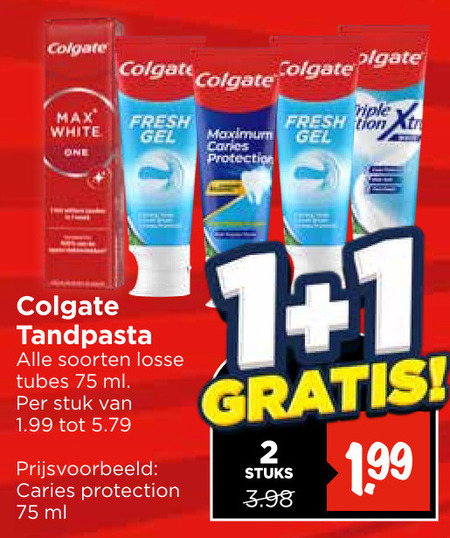 Colgate   tandpasta folder aanbieding bij  Vomar - details