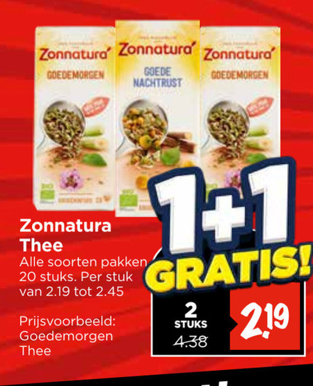 Zonnatura   thee folder aanbieding bij  Vomar - details