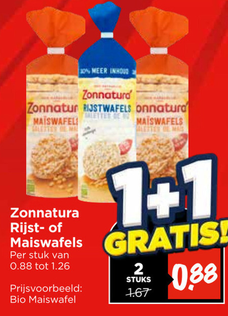 Zonnatura   rijstwafels folder aanbieding bij  Vomar - details