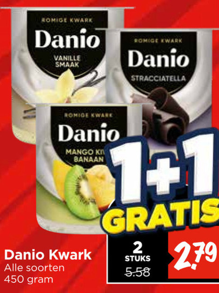 Danone Danio   kwark folder aanbieding bij  Vomar - details