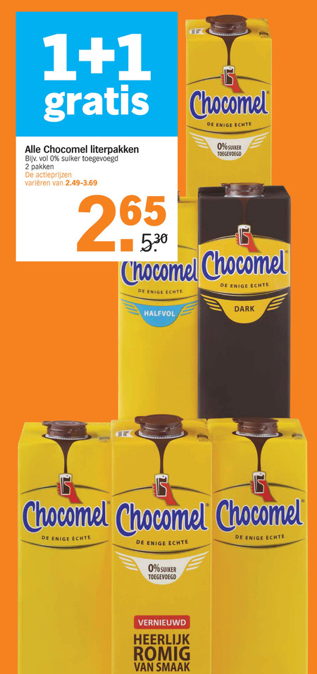 Chocomel   chocolademelk folder aanbieding bij  Albert Heijn - details