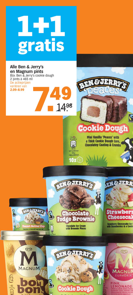 Ben and Jerrys   ijsspecialiteit folder aanbieding bij  Albert Heijn - details