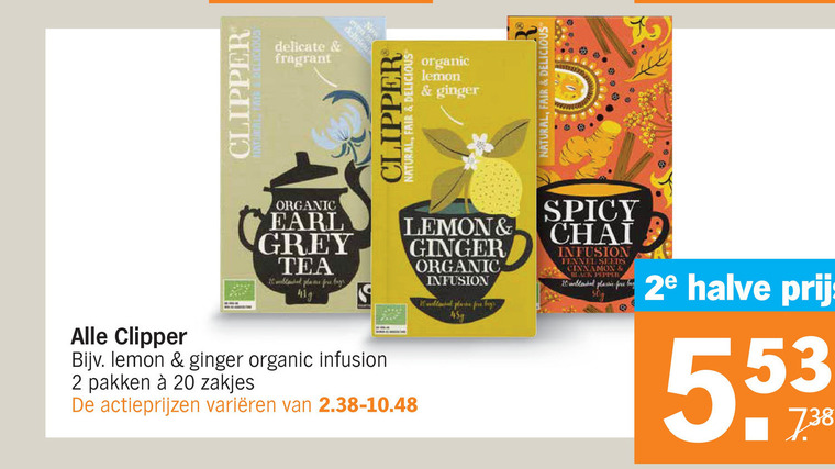 Clipper   thee folder aanbieding bij  Albert Heijn - details