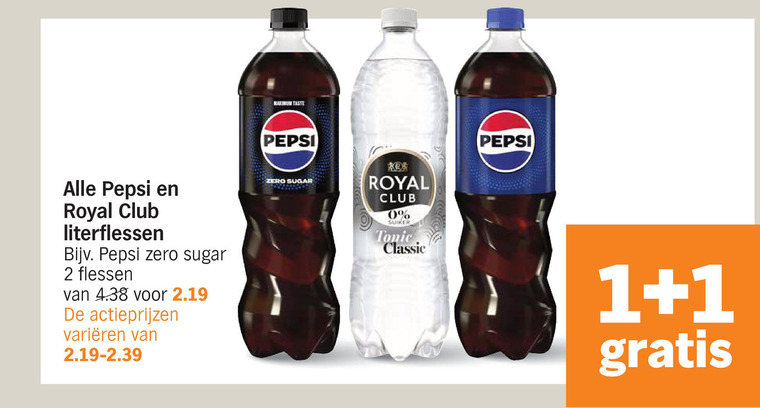 Pepsi   cola, frisdrank folder aanbieding bij  Albert Heijn - details