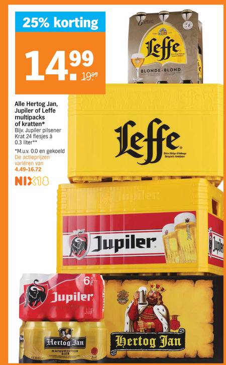 Leffe   speciaalbier, krat bier folder aanbieding bij  Albert Heijn - details