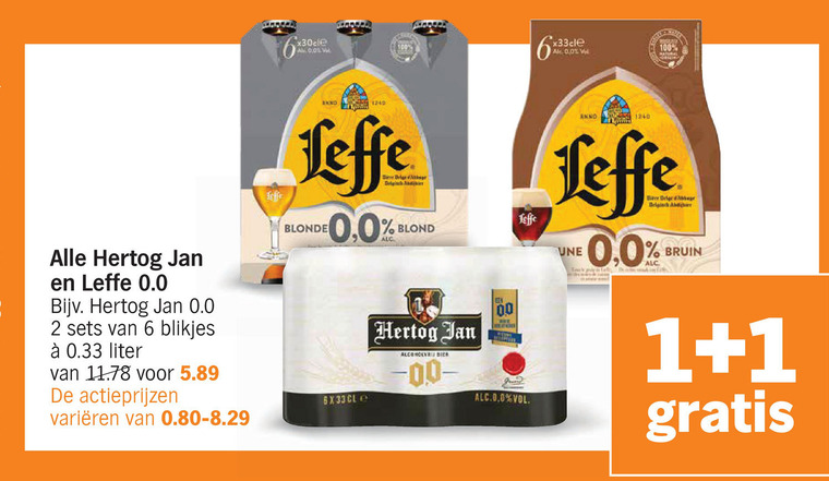 Leffe   alcoholvrij bier folder aanbieding bij  Albert Heijn - details