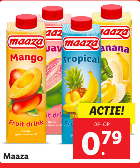 Maaza   fruitdrank folder aanbieding bij  Lidl - details