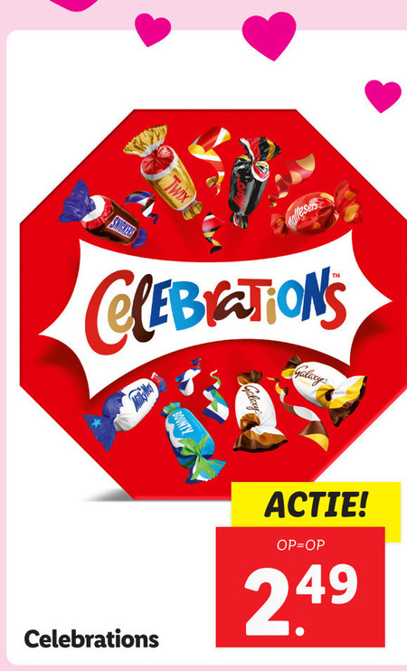 Celebrations   mini chocoladerepen folder aanbieding bij  Lidl - details