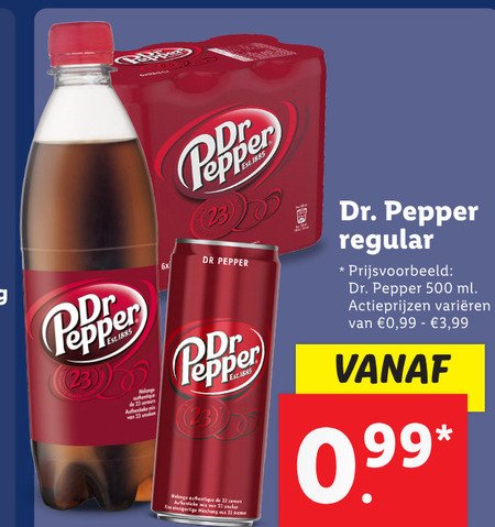 Dr Pepper   cola folder aanbieding bij  Lidl - details