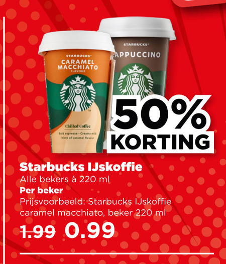 Starbucks   ijskoffie folder aanbieding bij  Plus - details