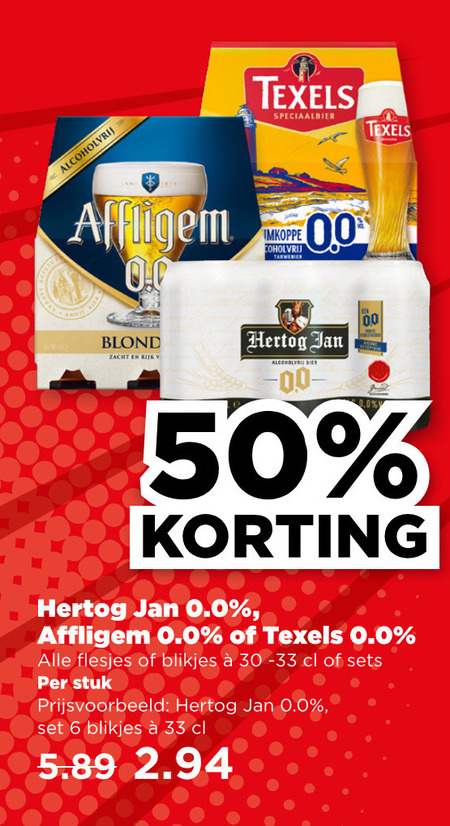 Hertog Jan   alcoholvrij bier folder aanbieding bij  Plus - details