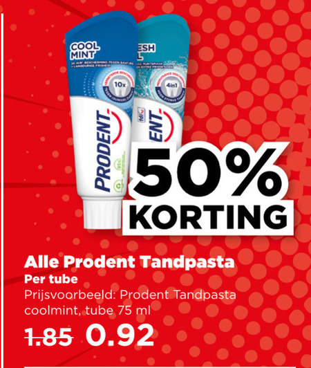 Prodent   tandpasta folder aanbieding bij  Plus - details