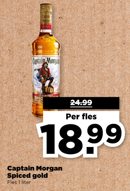 Captain Morgan   rum folder aanbieding bij  Plus - details