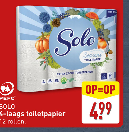 Solo   toiletpapier folder aanbieding bij  Aldi - details