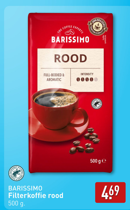 Barissimo   koffie folder aanbieding bij  Aldi - details