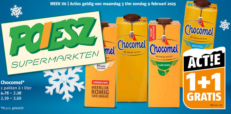 Chocomel   chocolademelk folder aanbieding bij  Poiesz - details