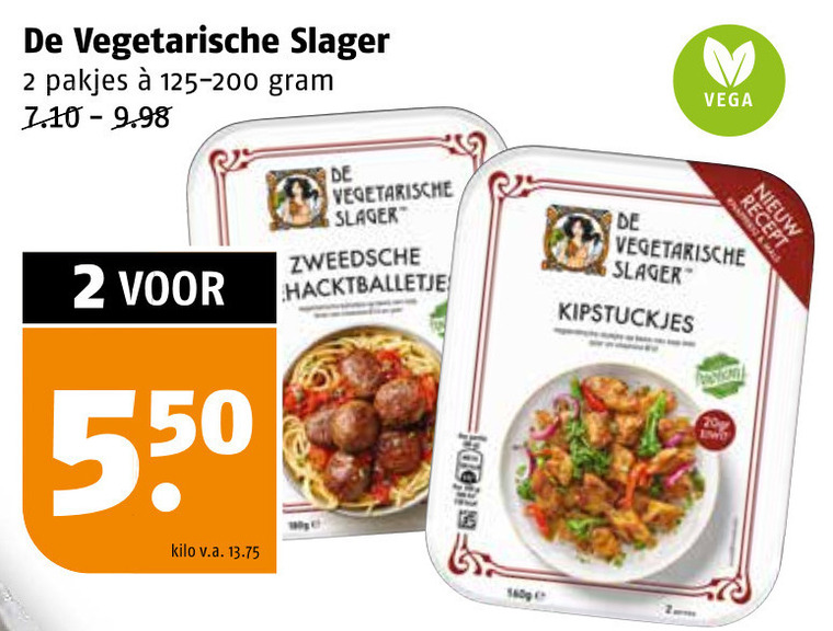 De vegetarische Slager   vegetarisch folder aanbieding bij  Poiesz - details