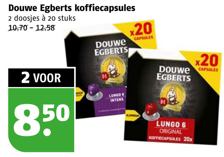 Douwe Egberts   koffiecups folder aanbieding bij  Poiesz - details