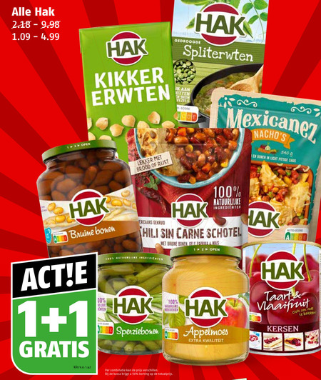 Hak   bonen, appelmoes folder aanbieding bij  Poiesz - details