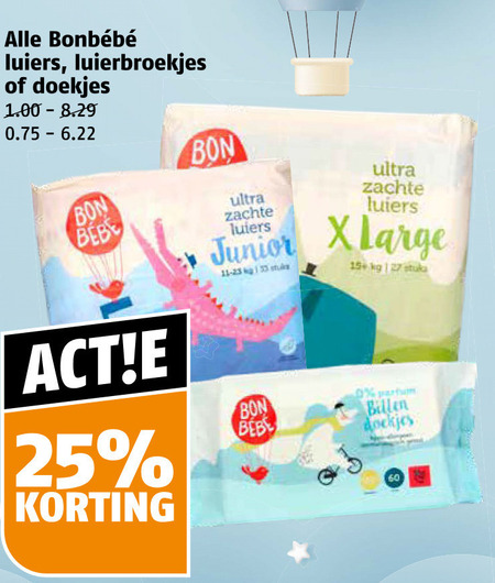 Bonbebe   luiers, luierbroekjes folder aanbieding bij  Poiesz - details