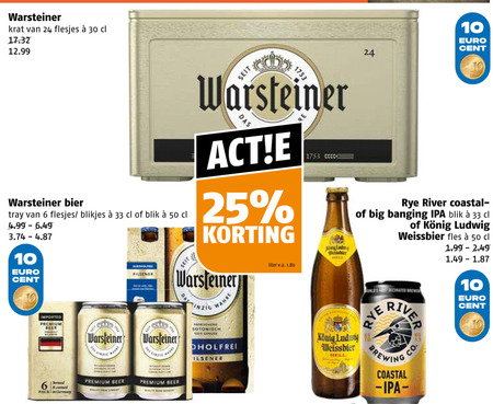 Warsteiner   krat bier, speciaalbier folder aanbieding bij  Poiesz - details