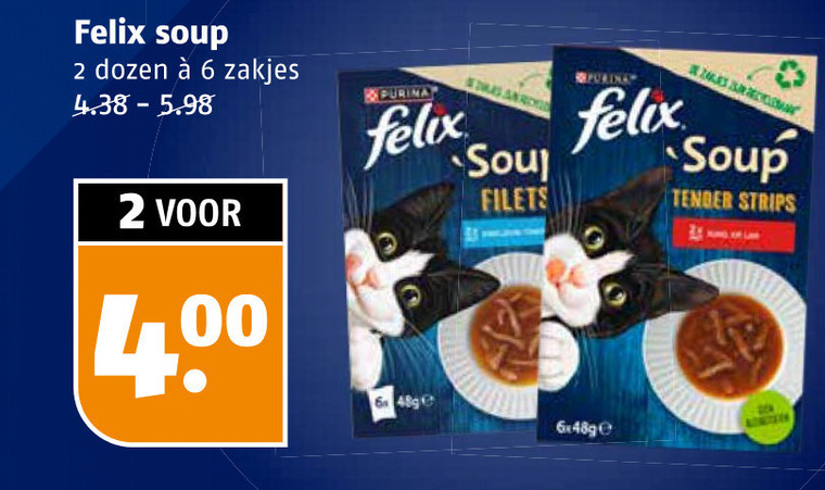 Felix   kattenvoer folder aanbieding bij  Poiesz - details