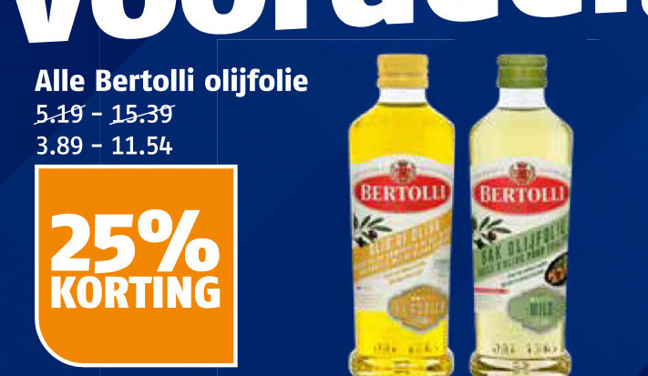 Bertolli   olijfolie folder aanbieding bij  Poiesz - details