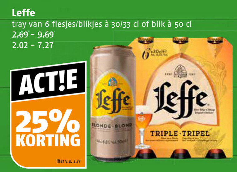 Leffe   speciaalbier, blikje bier folder aanbieding bij  Poiesz - details