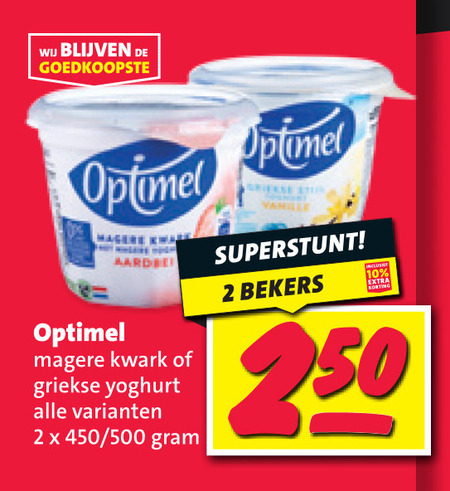 Optimel   vruchtenyoghurt, kwark folder aanbieding bij  Nettorama - details