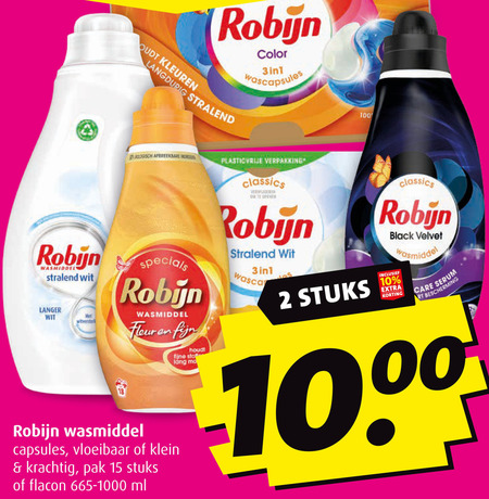 Robijn   wasmiddel folder aanbieding bij  Boni - details