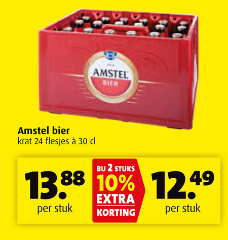 Amstel   krat bier folder aanbieding bij  Boni - details