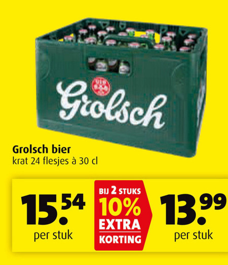 Grolsch   krat bier folder aanbieding bij  Boni - details