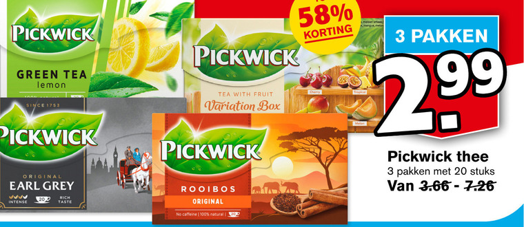 Pickwick   thee folder aanbieding bij  Hoogvliet - details