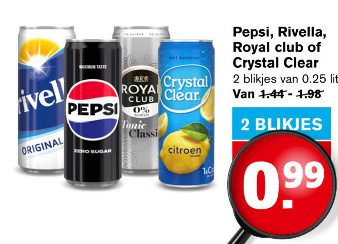 Rivella   frisdrank, cola folder aanbieding bij  Hoogvliet - details