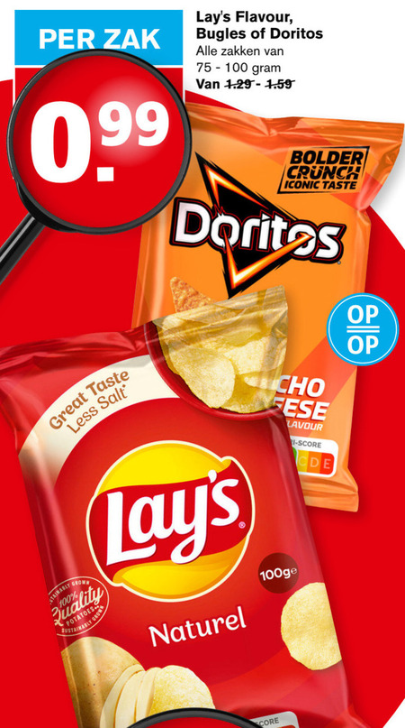 Lays   chips folder aanbieding bij  Hoogvliet - details