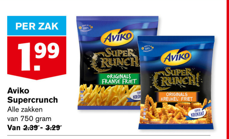 Aviko   patat folder aanbieding bij  Hoogvliet - details