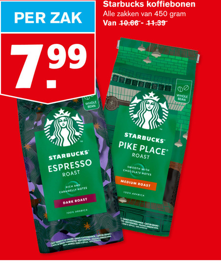 Starbucks   koffiebonen folder aanbieding bij  Hoogvliet - details