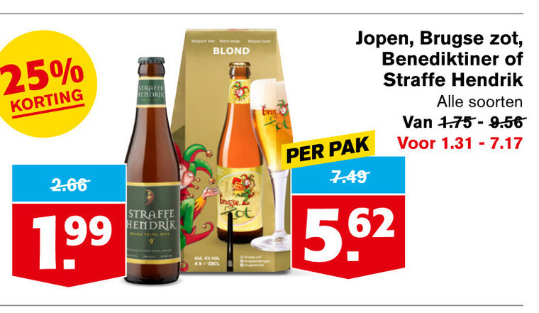 Straffe Hendrik   speciaalbier folder aanbieding bij  Hoogvliet - details